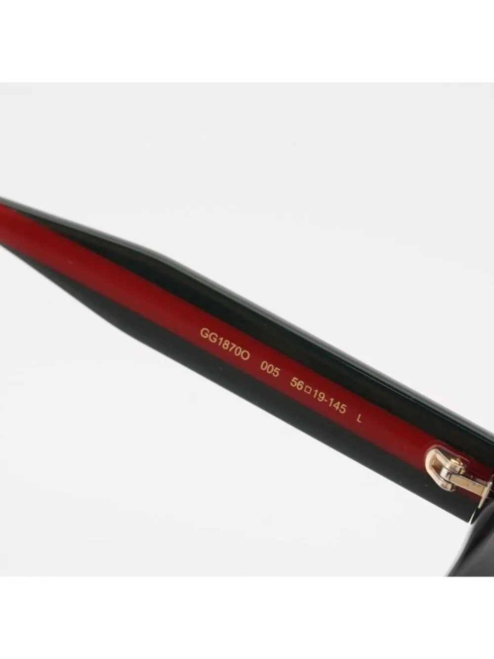 Gucci GG1870O 005 Eyeglasses Black/Red 56mm Square Frame